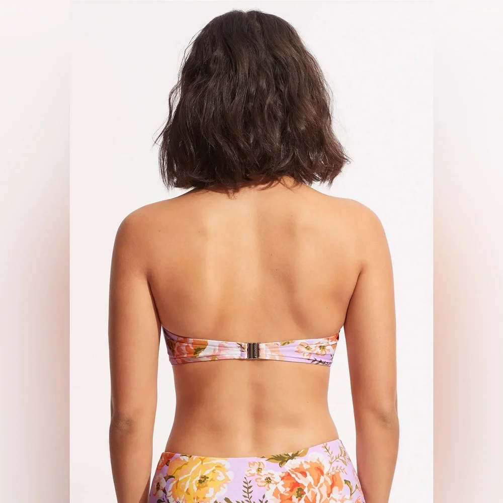 Seafolly Paradise Garden Bustier Bandeau - Lilac